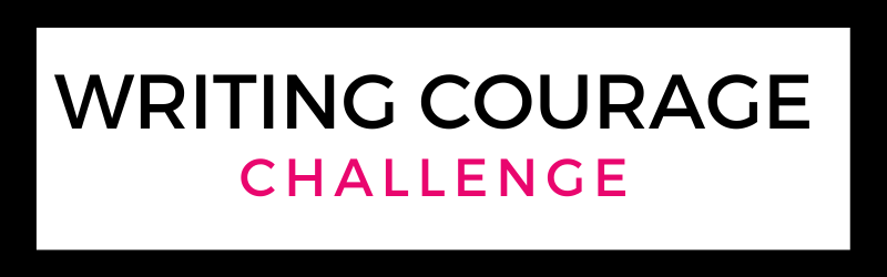 image of text box writing courage challenge