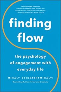 image of book cover finding flow by Mihaly Csikszentmihalyi