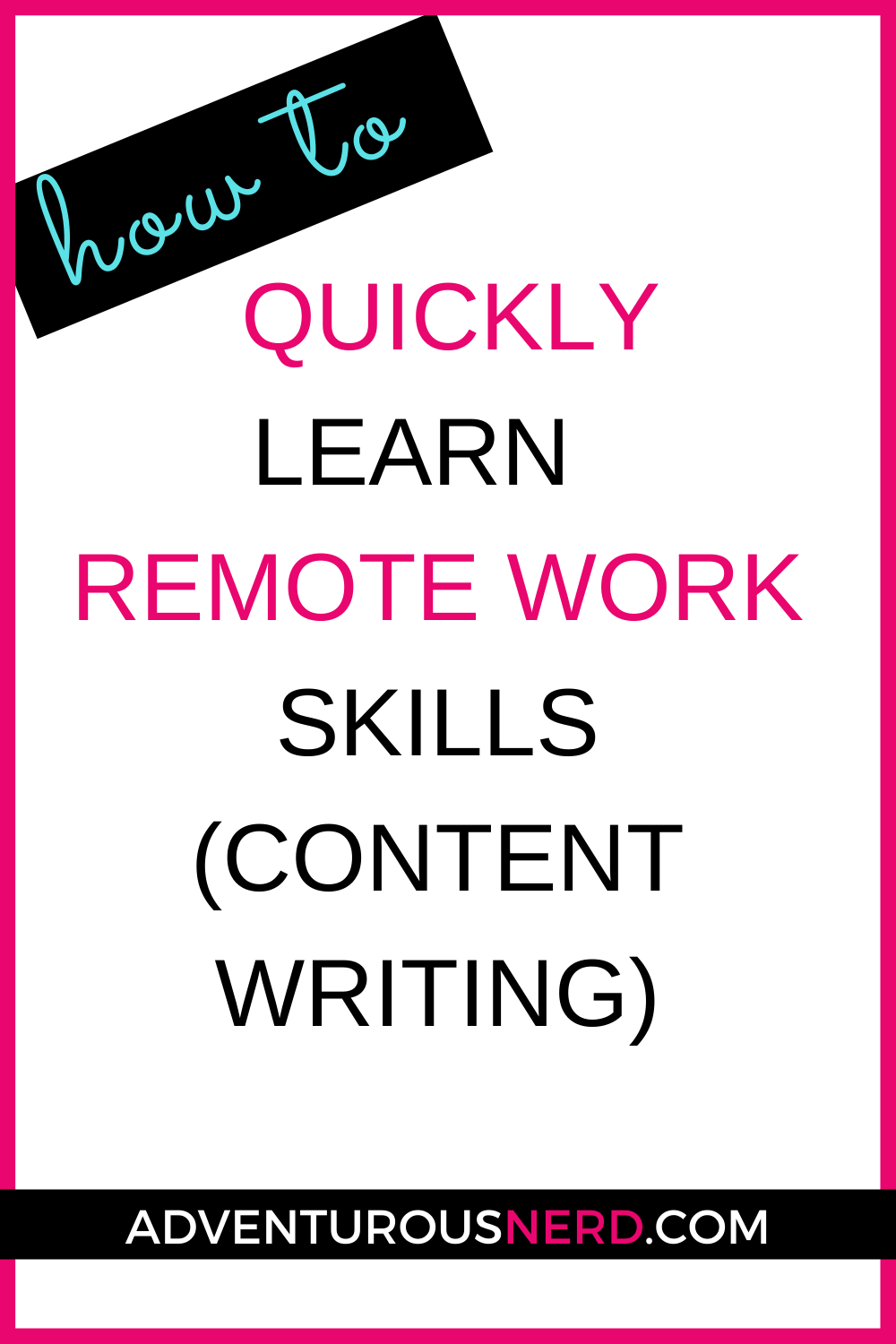 image of text box quickly learn a remote work skill content writing